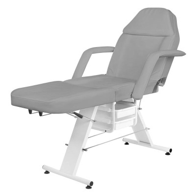 Fotel kosmetyczny Basic 202 z kuwetami szary