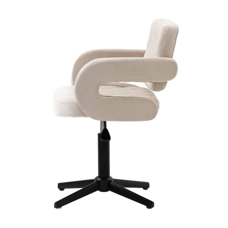 Hoker SURF Cross Kremowy Welur Czarna Podstawa -Krzesła- 