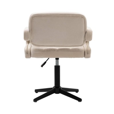 Hoker SURF Cross Kremowy Welur Czarna Podstawa -Krzesła- 