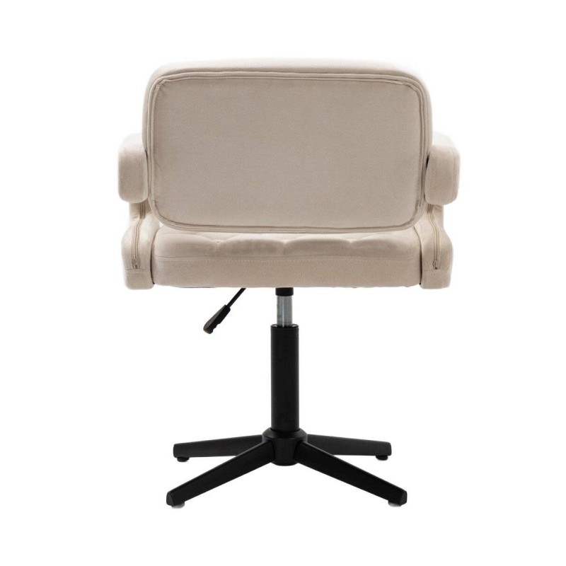 Hoker SURF Cross Kremowy Welur Czarna Podstawa -Krzesła- 