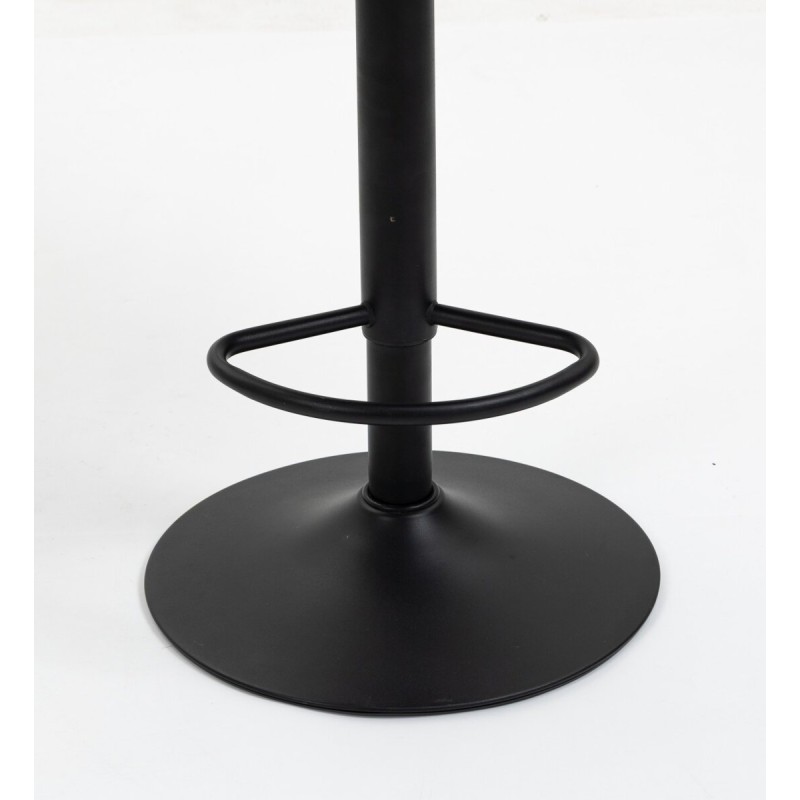 Cream velour cosmetic stool black base