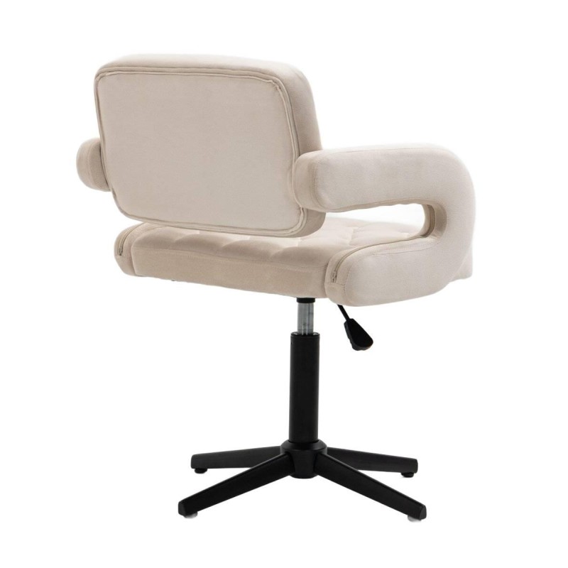 Hoker SURF Cross Kremowy Welur Czarna Podstawa -Krzesła- 