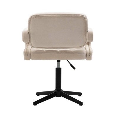 Hoker SURF Cross Kremowy Welur Czarna Podstawa -Krzesła- 