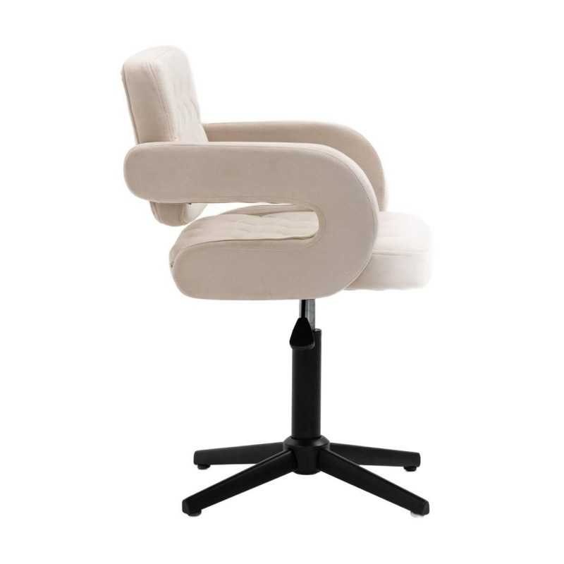 Hoker SURF Cross Kremowy Welur Czarna Podstawa -Krzesła- 