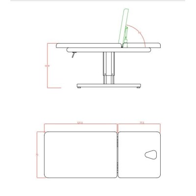 Leżanka kosmetyczna do masażu Logrono z opcją podgrzewania -Łóżka kosmetyczne- 