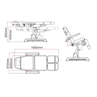 Fotel do pedicure Arche z opcją podgrzewania -Fotele pedicure- 