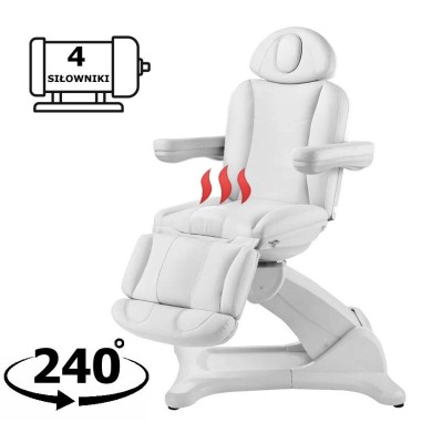 Fotel kosmetyczny  Elektryczny LUMI 4 silniki obrtowy -Fotele kosmetyczne elektryczne- 