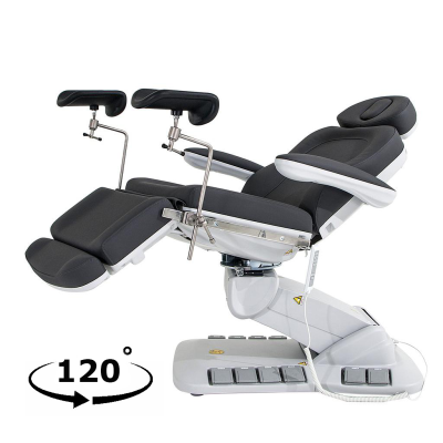 Fotel Obrotowy Ginekologiczny EURO - Grafitowy -Fotele Zabiegowe- 