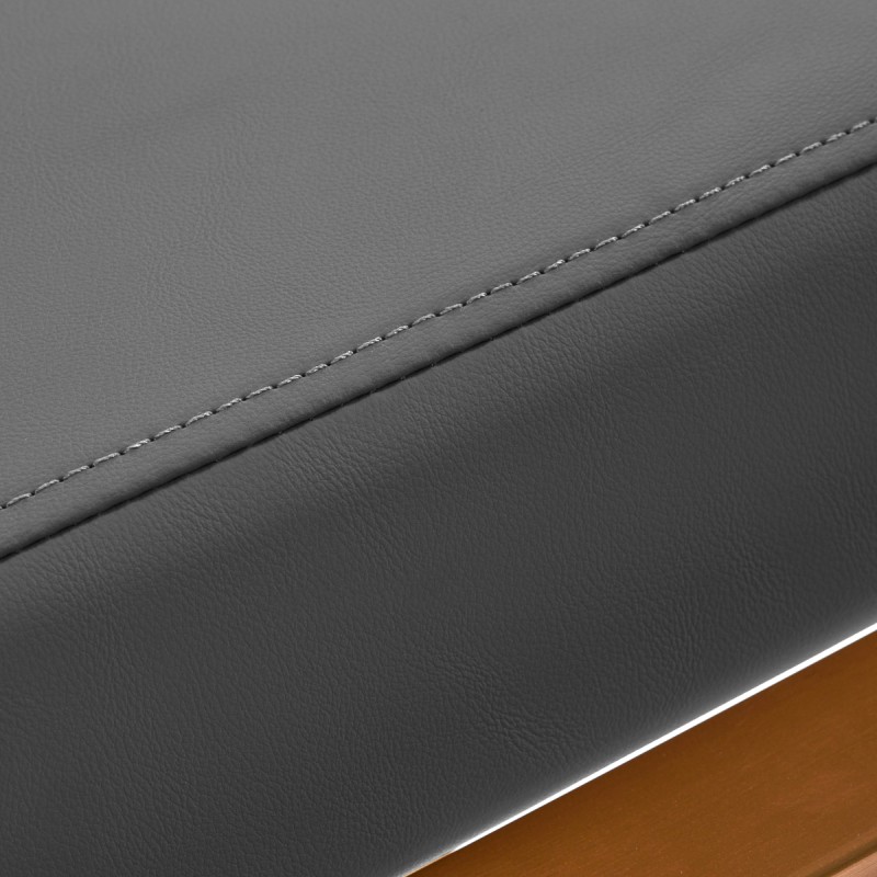 Gray salon chair, gold base