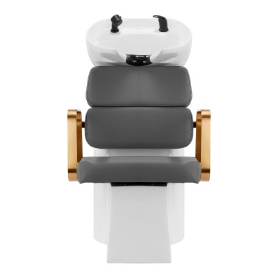 Gray-gold salon shampoo chair