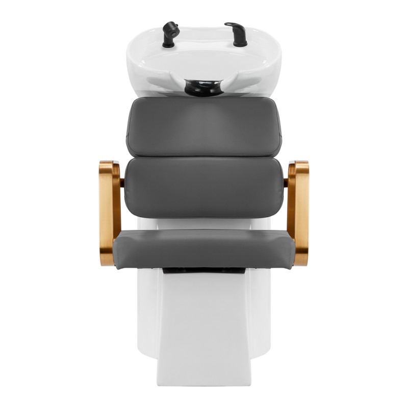 Gray-gold salon shampoo chair