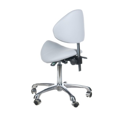 Taboret Kosmetyczny Z Oparciem By-3004 Szary