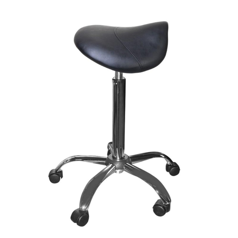 CHIN II - Czarny taboret HOKER fryzjerski siodło ExpressLine -Taborety do tatuażu- 