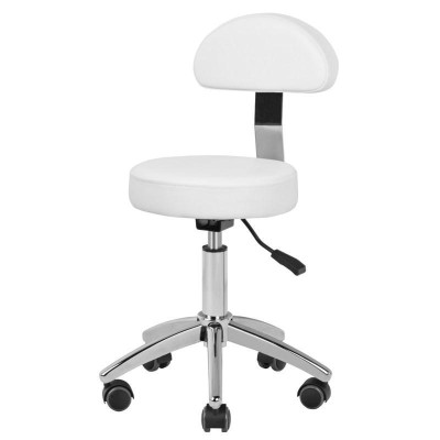 TABORET KOSMETYCZNY DO PEDICURE 304P BIAŁY -Taborety kosmetyczne i hokery- 