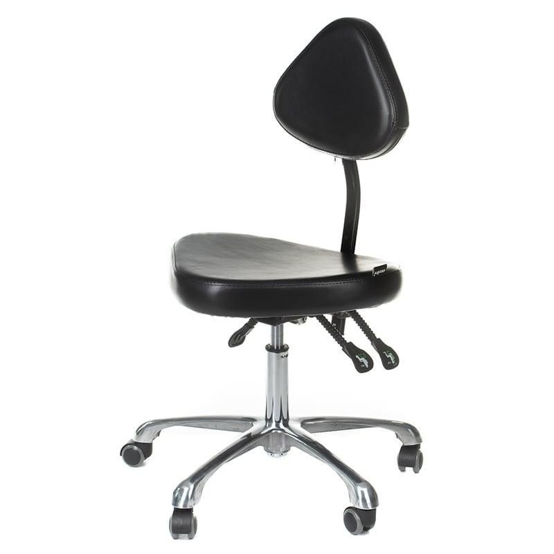 Taboret tatuażysty obrotowy z oparciem ATTE INKOO -Taborety do tatuażu- 