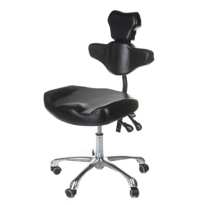 Taboret tatuażysty obrotowy z oparciem MIKA INKOO -Taborety do tatuażu- 