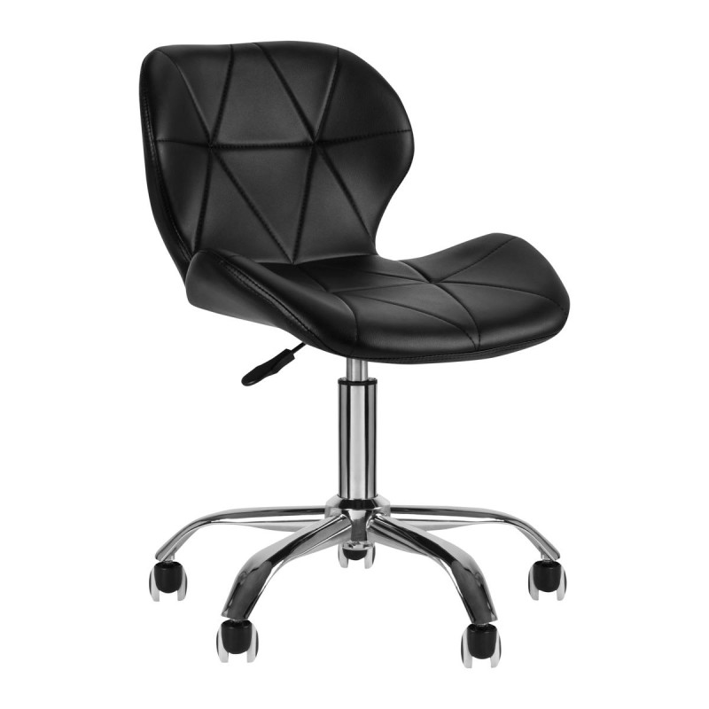 Black adjustable salon stool