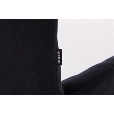 Fotel Hr650Cross Czarny Welur Złota Podstawa