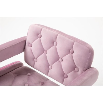 Hoker Surf W Wrzosowy Welur Czarna Podstawa -Hokery barowe- 