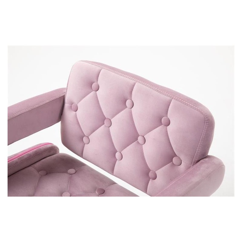 Hoker Surf W Wrzosowy Welur Czarna Podstawa -Hokery barowe- 