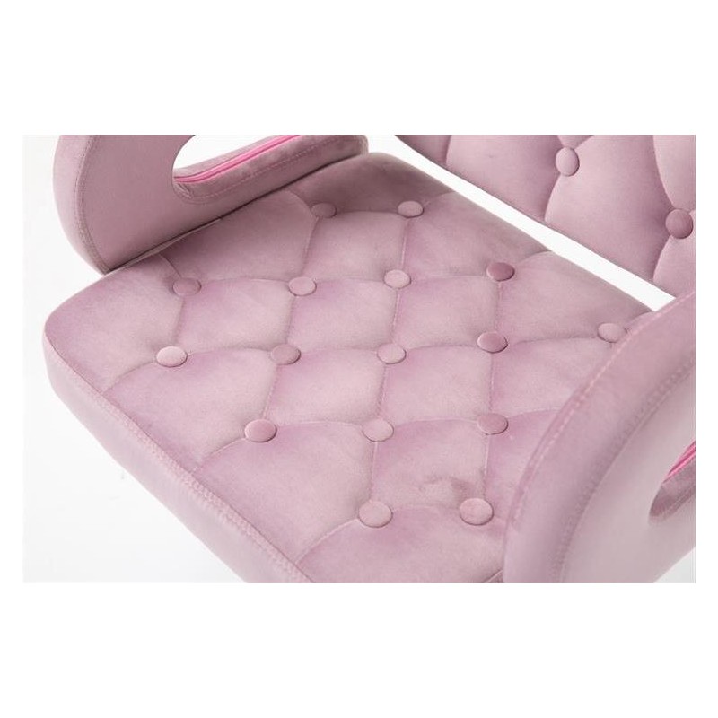 Hoker Surf W Wrzosowy Welur Czarna Podstawa -Hokery barowe- 