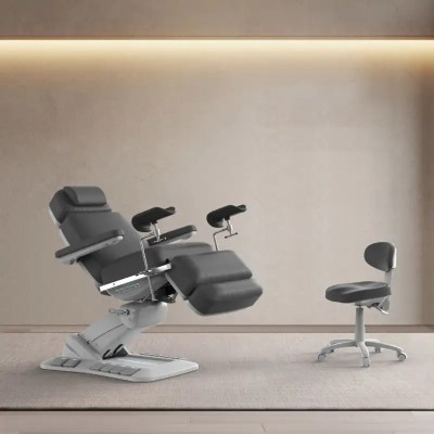 Fotel Zabiegowy NIKO GF z podgrzewaniem grafitowy -Fotele Zabiegowe- 