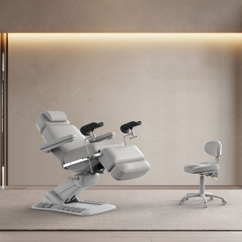 Fotel Zabiegowy NIKO GF z podgrzewaniem jasnoszary -Fotele Zabiegowe- 