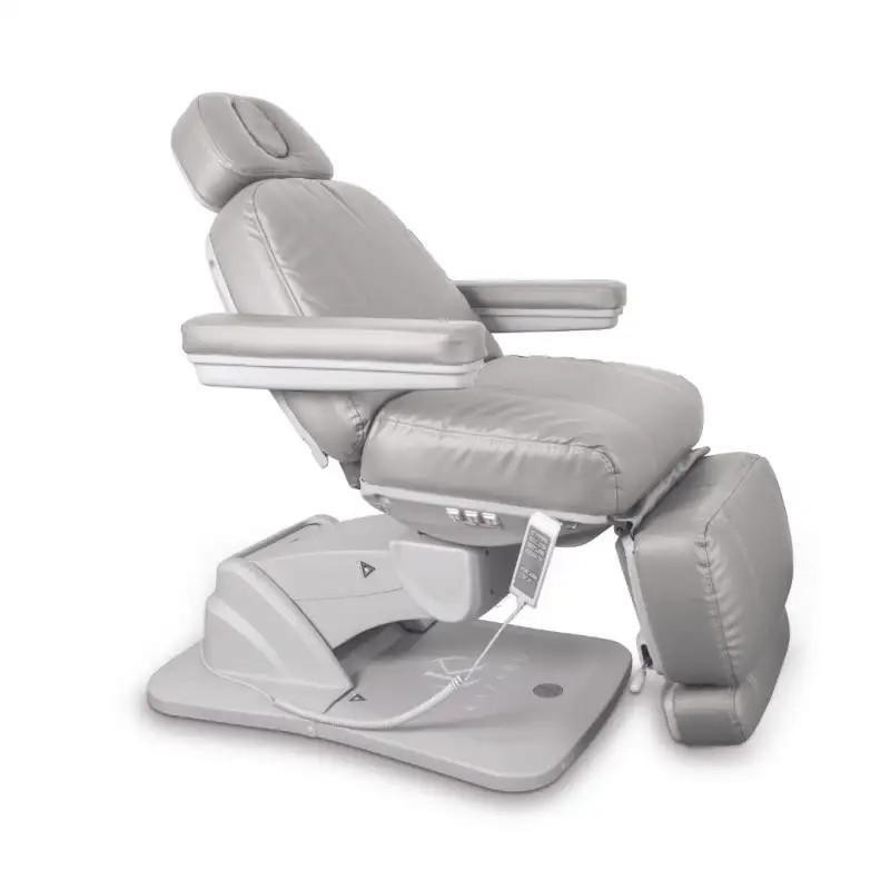 Fotel kosmetyczny ANGEL Plus z podgrzewaniem - Jasnoszary -Fotele kosmetyczne elektryczne- 