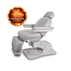 Fotel kosmetyczny ANGEL Plus z podgrzewaniem - Jasnoszary -Fotele kosmetyczne elektryczne- 