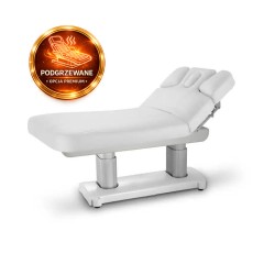 Łóżko HELIOS Plus z podgrzewaniem białe -Łóżka kosmetyczne- 