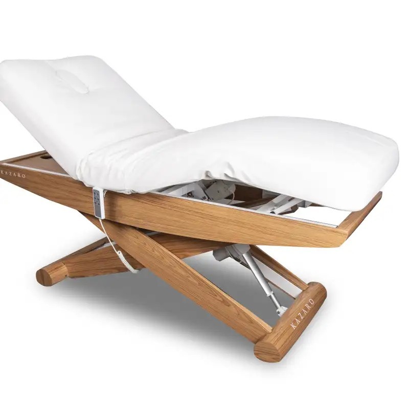 Łóżko Kosmetyczne Luna X Plus VibeSound Z Podgrzewaniem - Białe -Łóżka SPA- 