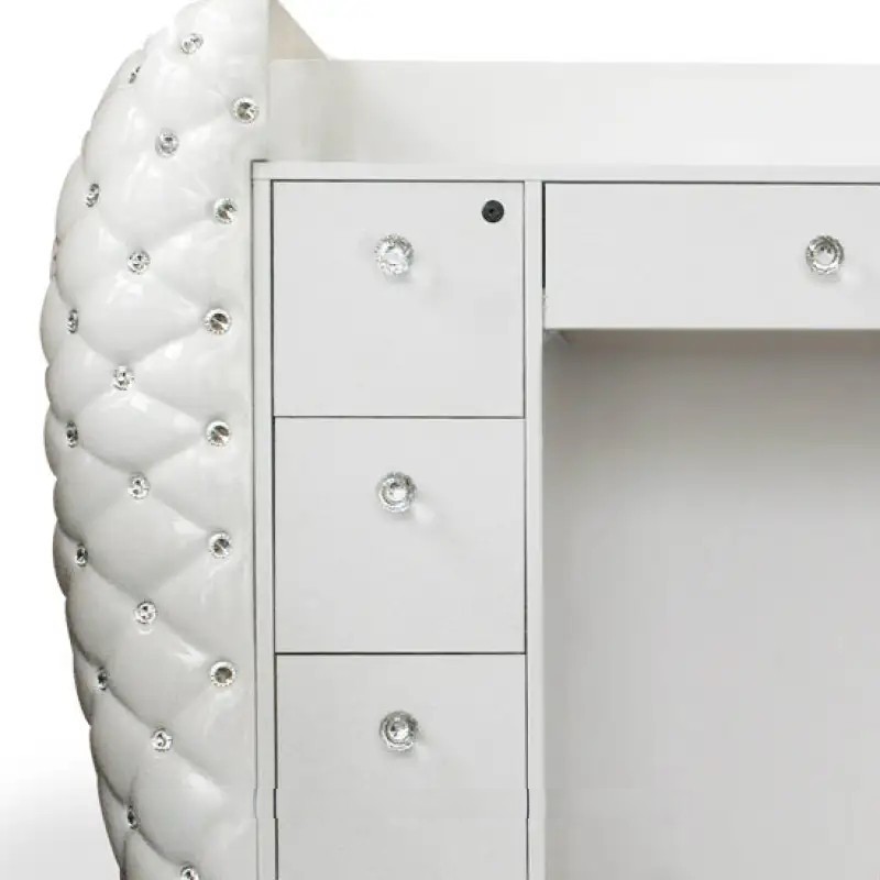 Biała Recepcja Pikowana Glamour - Diamante -Diamante- 