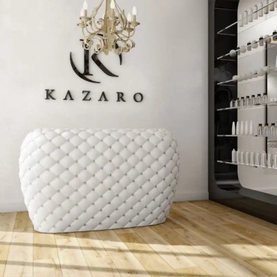 Biała Recepcja Pikowana Glamour - Diamante -Diamante- 