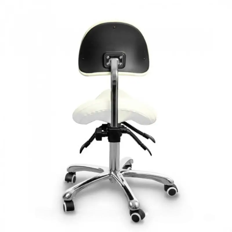 Taboret Kosmetyczny Siodło FEMME PRIMO - Biały -Taborety kosmetyczne i hokery- 