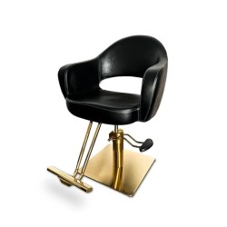 Fotel Fryzjerski AVENANT GOLD - Czarny, Kwadratowa Podstawa -Fotele fryzjerskie- 