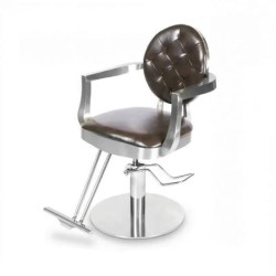 Fotel Fryzjerski LOUIS - Ciemny Brąz -Fotele fryzjerskie- 