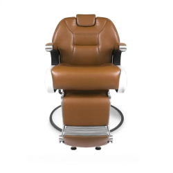 Fotel Fryzjerski BARBER - Jasny Brąz -Wyposażenie Fryzjerskie- 
