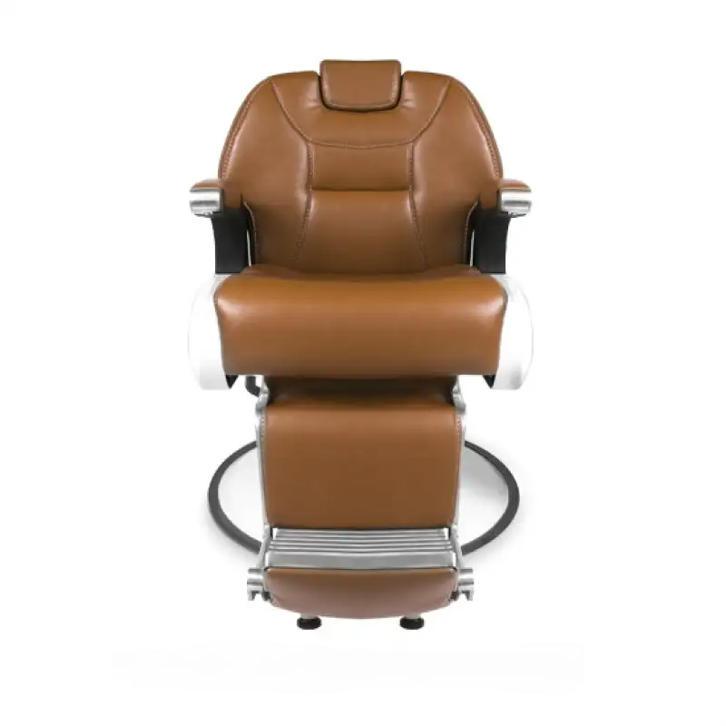 Fotel Fryzjerski BARBER - Jasny Brąz -Wyposażenie Fryzjerskie- 