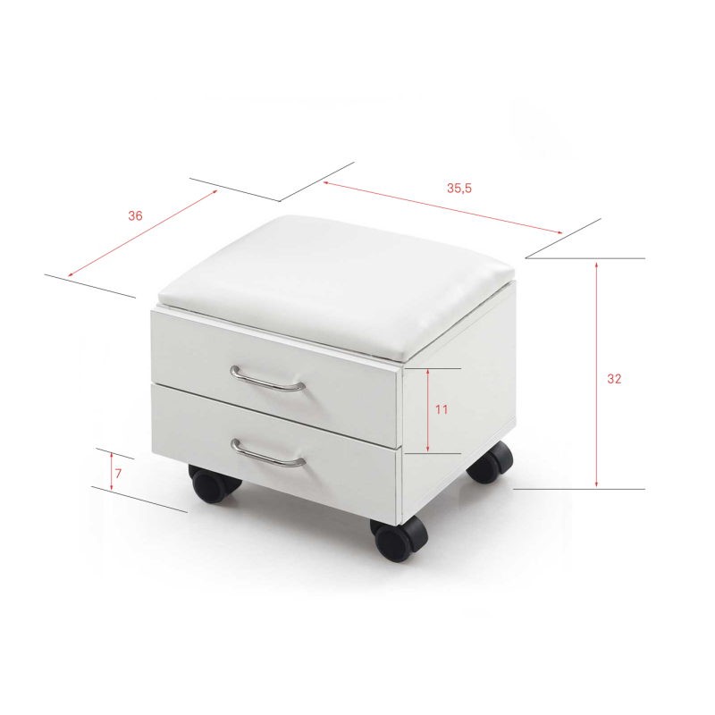 Pomocnik Ze Stolikiem I Hockerem TENDY -Pomocniki do pedicure- 