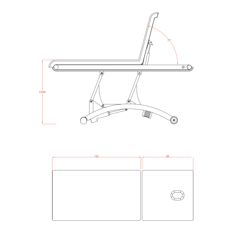 Stół Do Masażu CERVIC - Biały -Łóżka kosmetyczne- 
