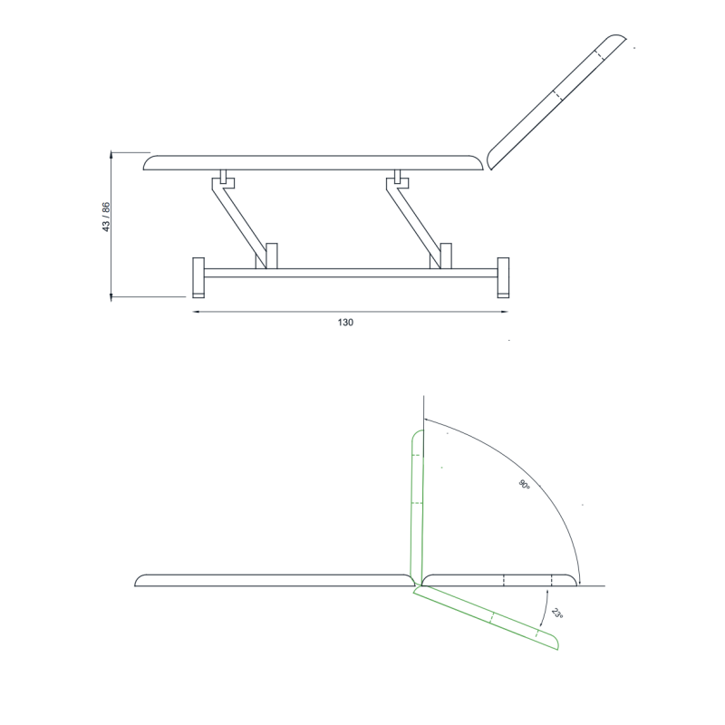 Stół Do Masażu TORAC - Szary -Łóżka do masażu- 