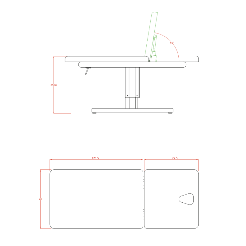 Leżanka Kosmetyczna MUSE -Łóżka kosmetyczne- 
