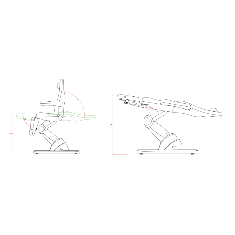 Fotel Pedicure CUBO - Szary -Fotele pedicure- 