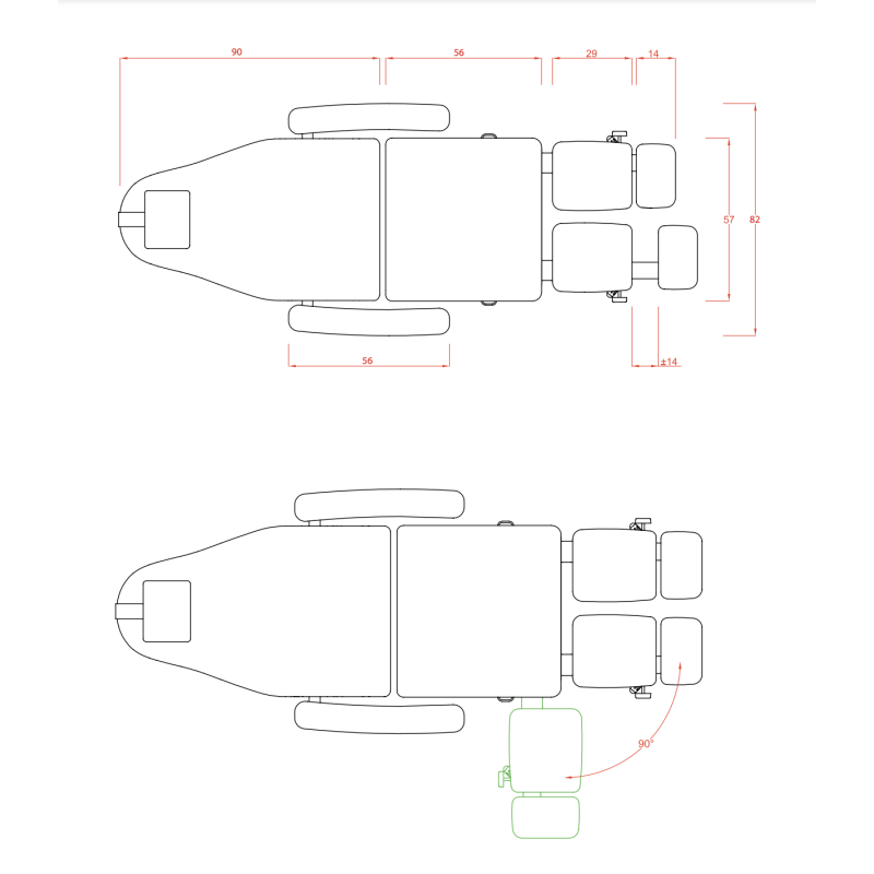 Fotel Kosmetyczny Pedicure CUBO - Biały -Fotele pedicure- 