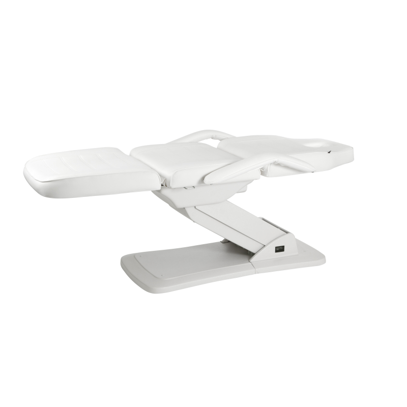 Fotel Kosmetyczny Elektryczny ASTER Biały -Fotele kosmetyczne elektryczne- 