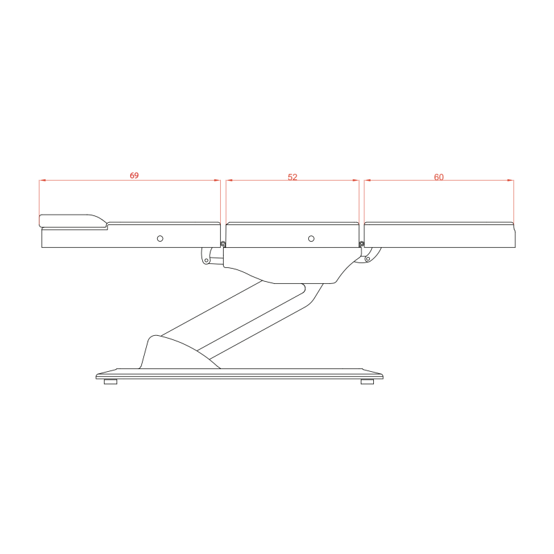 Fotel Kosmetyczny Elektryczny ASTER Biały -Fotele kosmetyczne elektryczne- 