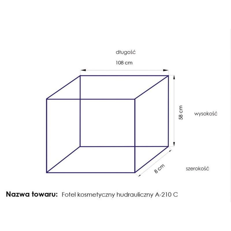Fotel kosmetyczny hyd. A 210C pedi szary