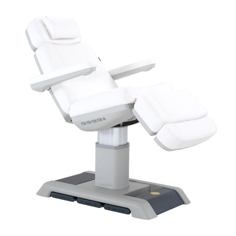 Fotel Kosmetyczny Elektryczny  Aspromus 2401 Z Podgrzewaniem - Biały -Fotele kosmetyczne elektryczne- 