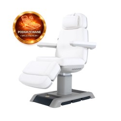 Fotel Kosmetyczny Elektryczny  Aspromus 2401 Z Podgrzewaniem - Biały -Fotele kosmetyczne elektryczne- 