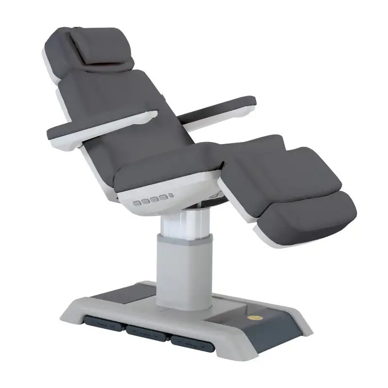 Fotel Kosmetyczny Elektryczny  Aspromus 2401 Z Podgrzewaniem - Grafitowy -Fotele kosmetyczne elektryczne- 